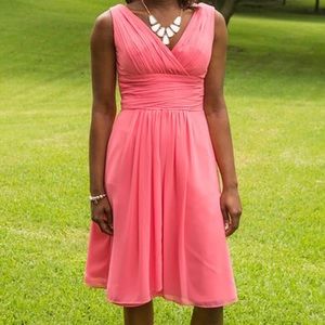 Beautiful coral formal/short prom dress